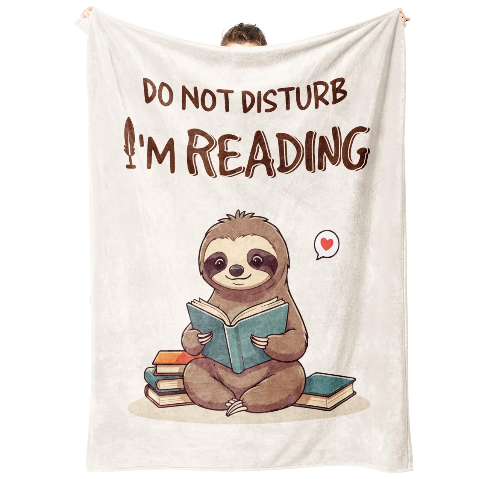 60"x50" "Do Not Disturb I'm Reading" Blanket Funny Book Lovers Gifts gallery