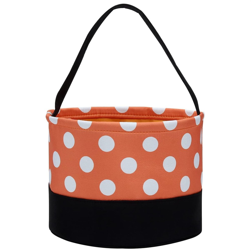 Halloween Candy Buckets Candy Baskets Halloween Trick or Treat Bags Polka Dot...