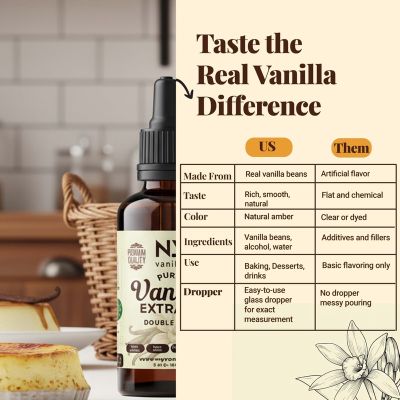 100 ml Pure Vanilla Extract Double Fold Vanilla Bean Extract Extrait De Vanille gallery
