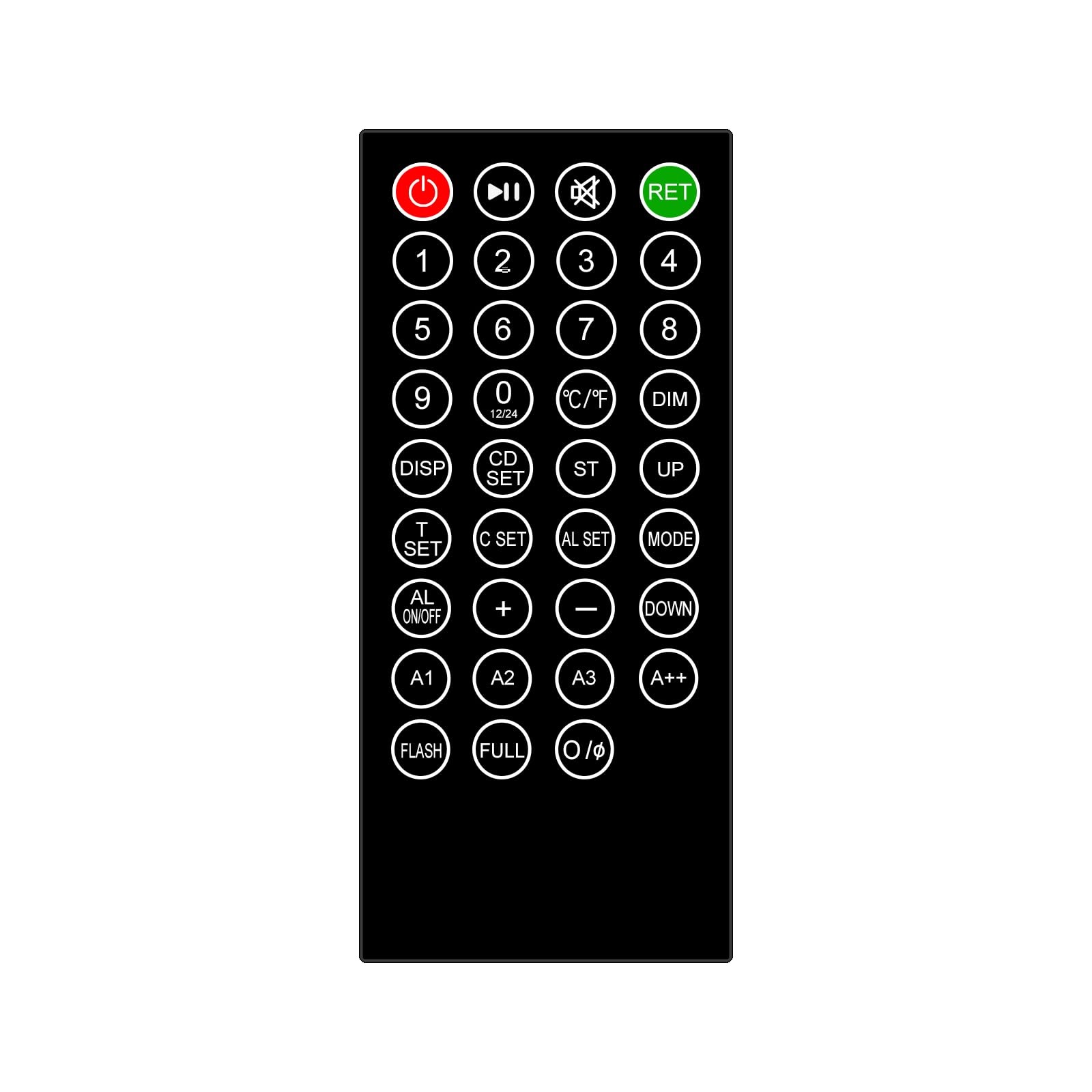 CHKOSDA Remote Control for CH3386/CH3387/CH3389 Series LED Digital Wall Clock… gallery