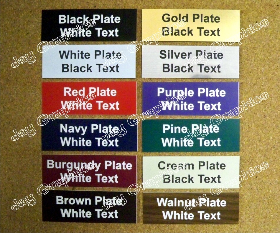 Custom Engraved 1x3 Self Sticking Plate / Nameplate Tag Label Plaque Sign gallery