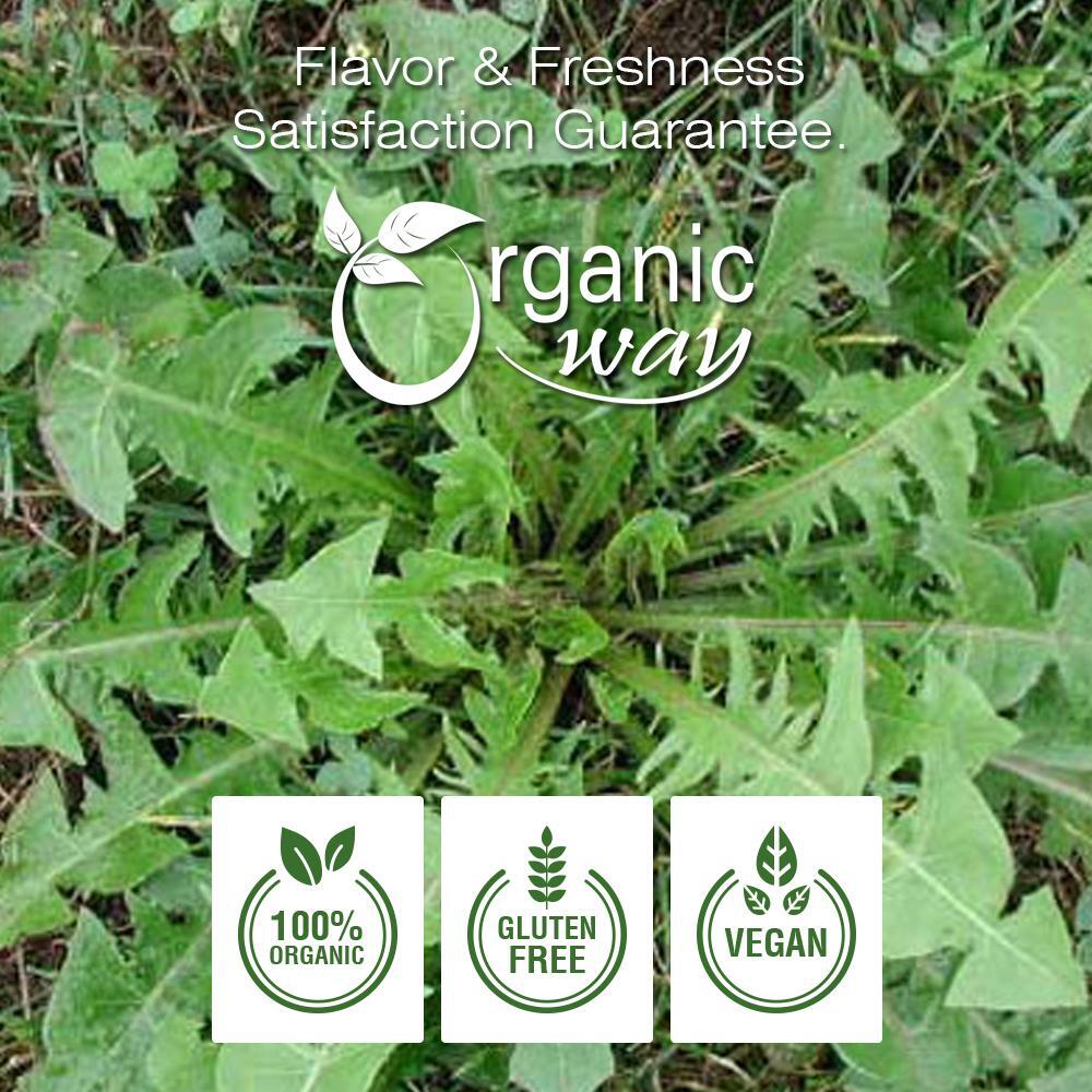 Organic Way Dandelion Leaf Whole - Herbal Tea | Organic, Kosher & USDA Certified gallery