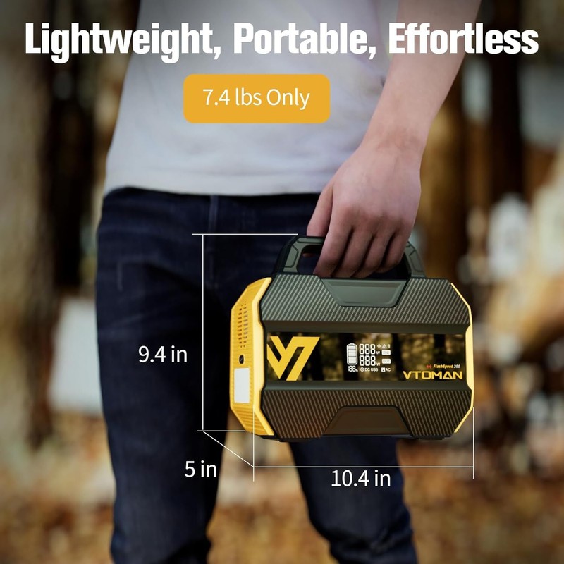 VTOMAN FlashSpeed 300 Portable Power Station 300W, 230Wh Solar Generator LiFePO4 gallery