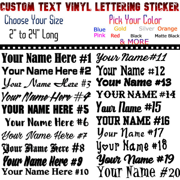 Custom Personalized Vinyl Lettering Name Decal Sticker Car Window Tumbler Flask gallery