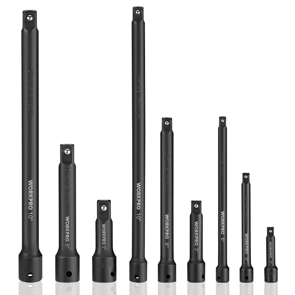 WORKPRO 9 PC Impact Driver Extension Bar Set 1/4"3/8"&1/2"Drive Socket Extension gallery