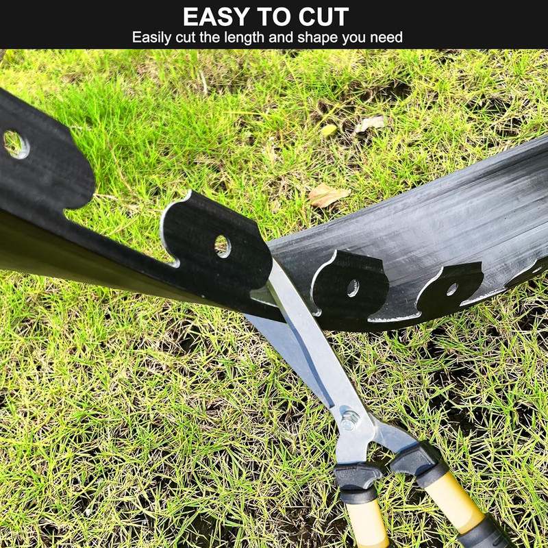 Landscape Edging No Dig 4 Inch Tall 33FT Garden Edging with 30 Spikes, Landscape gallery