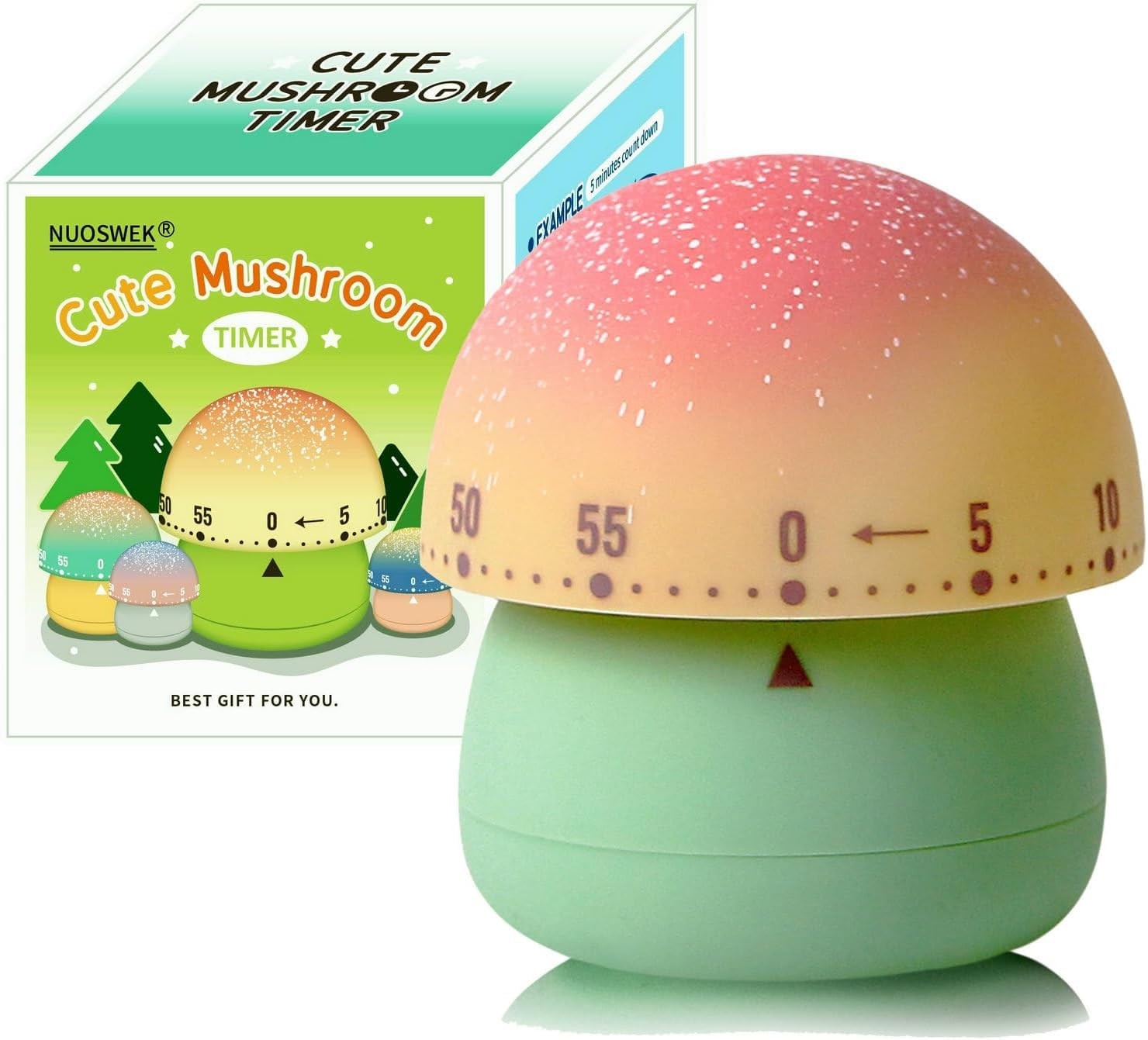 Mechanical Kitchen Timer 60 Minute Manual Wind Up Green ABS gallery