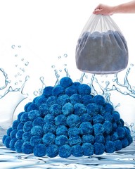 VEVOR Pool Filter Balls for Sand Filter Pump Swimming Pool 4 lbs Reusable Blue