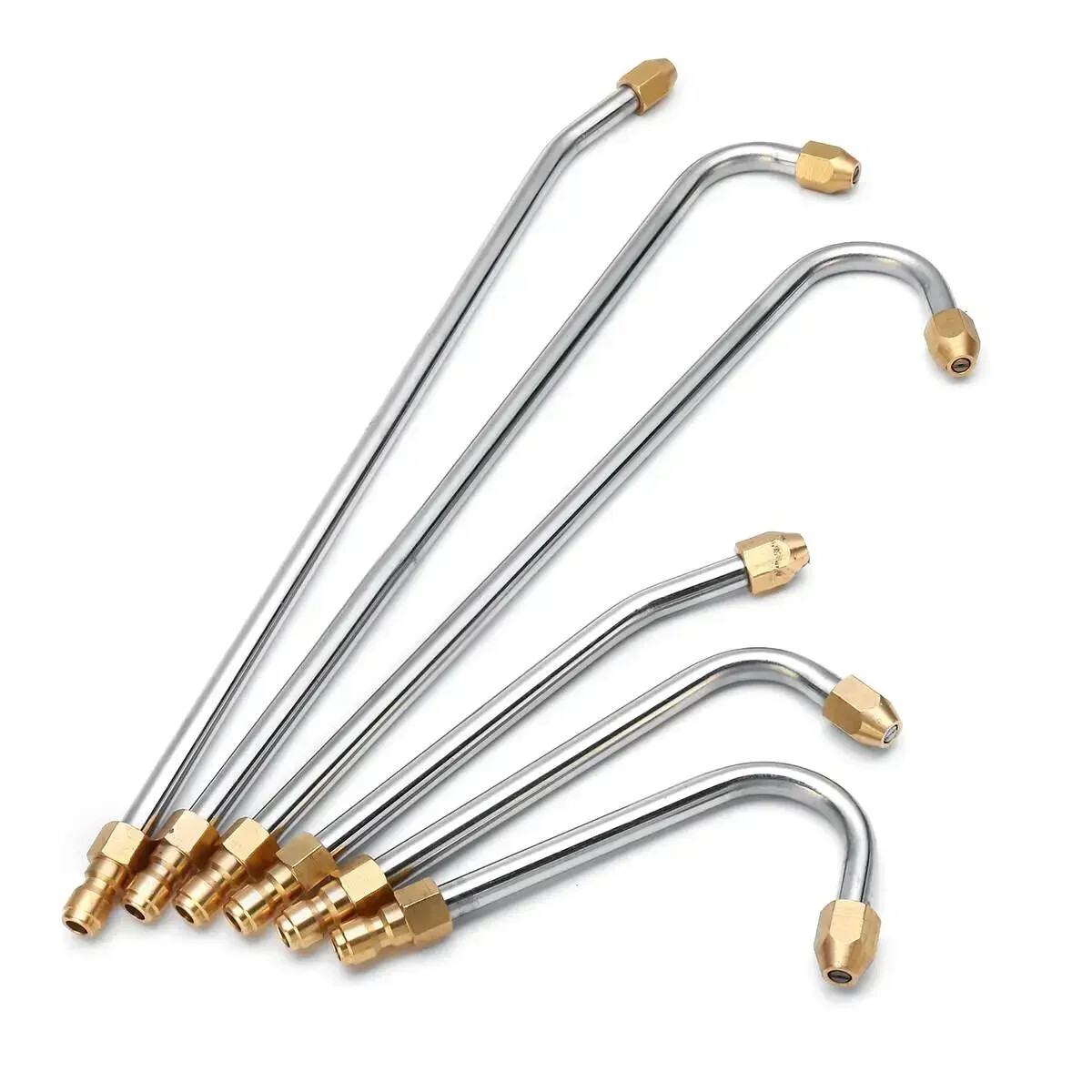 Extension 1/4" High Pressure Car Washer Nozzle Angled Lance Rod Stainless Steel gallery