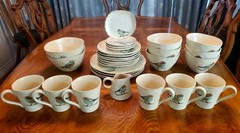 Dinnerware Set Easter Robin Aqua 30-Piece Spectrum designz