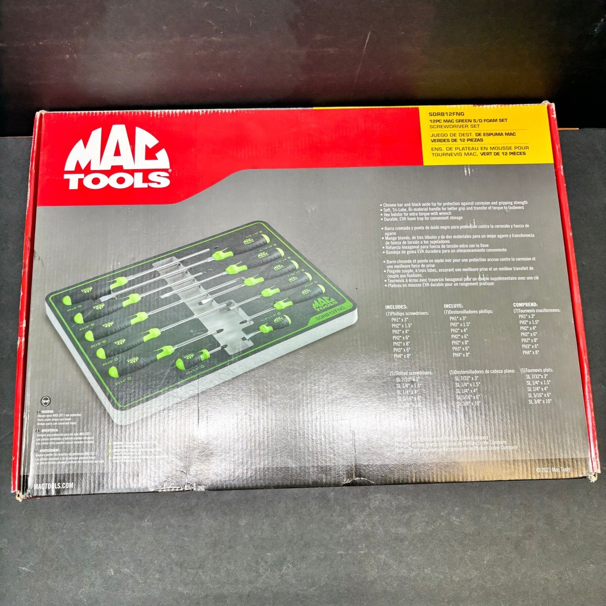 MAC TOOLS SDRB12FNG 12PC SCREWDRIVER SET MAC GREEN S/D (NLG057975) gallery