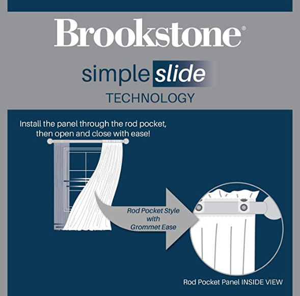 Brookstone Harvey 100% Max Blackout Rod Pocket Window Curtain Panel 50in x 108in gallery