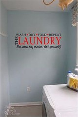 THE LAUNDRY wash dry fold repeat for same day service do it yourself decals art