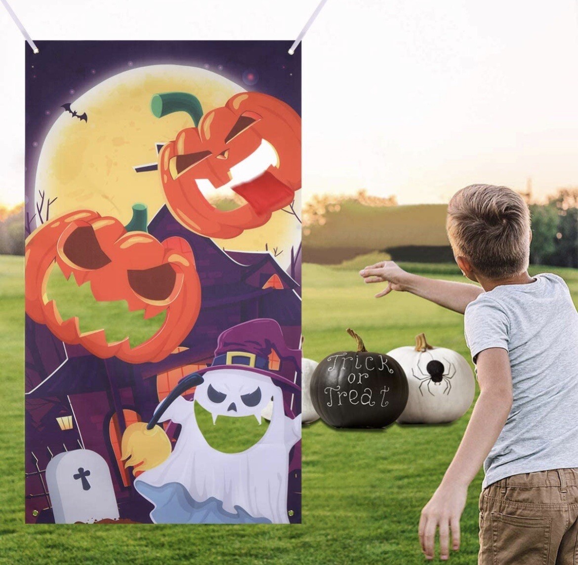Besportable Halloween Bean Bag Toss Set with 3 Bean Bags, 30 in x 53 in gallery