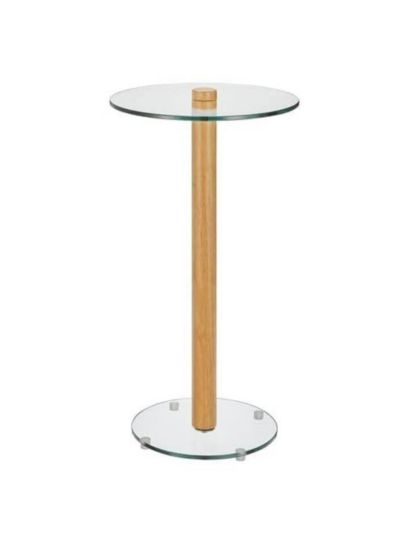 mDesign Glass Top Side/End Drink Table gallery