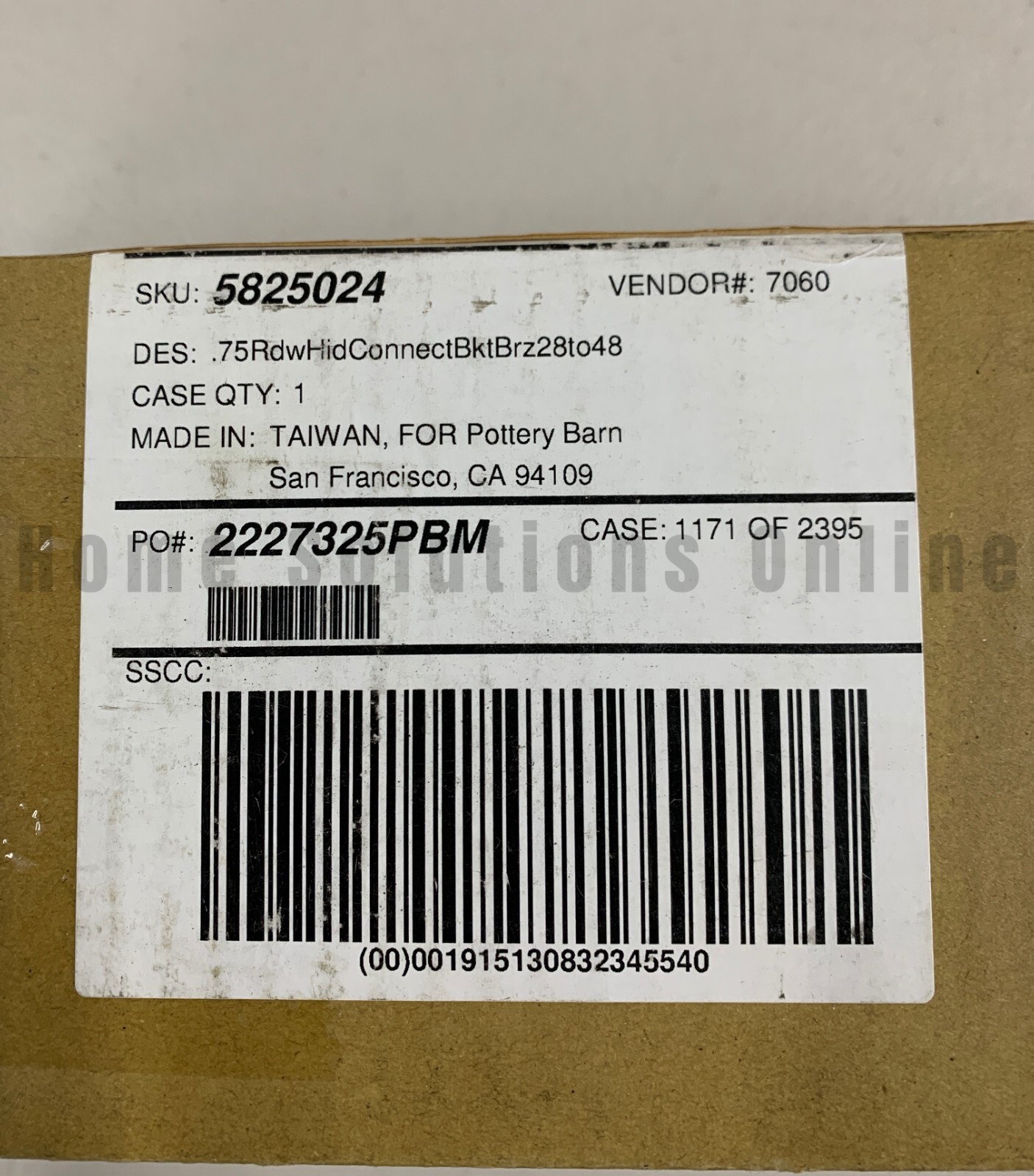 Pottery Barn Standard Curtain Rod & Wall Bracket Bronze 28"-48" .75" diam #1000 gallery