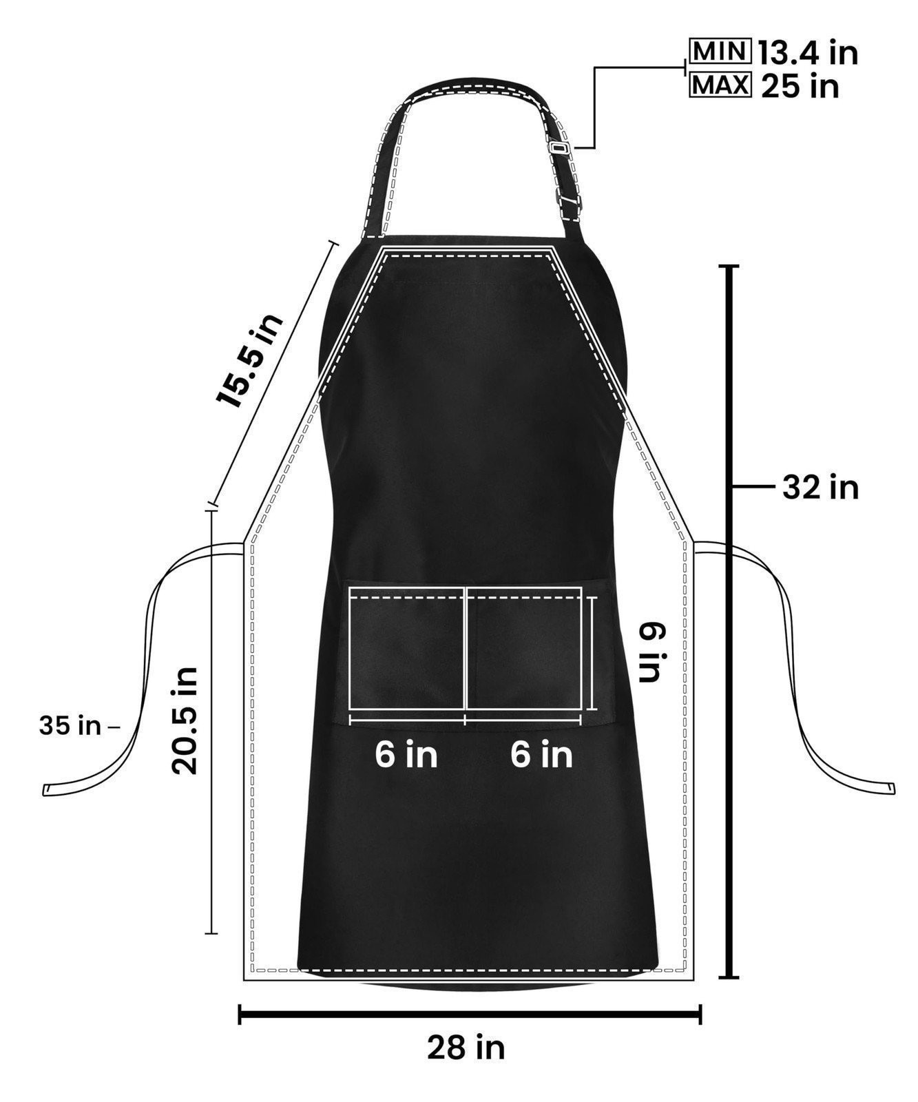 Utopia Kitchen 10 Pack Bib Apron, Unisex Adjustable Aprons with 2 Pockets,... gallery