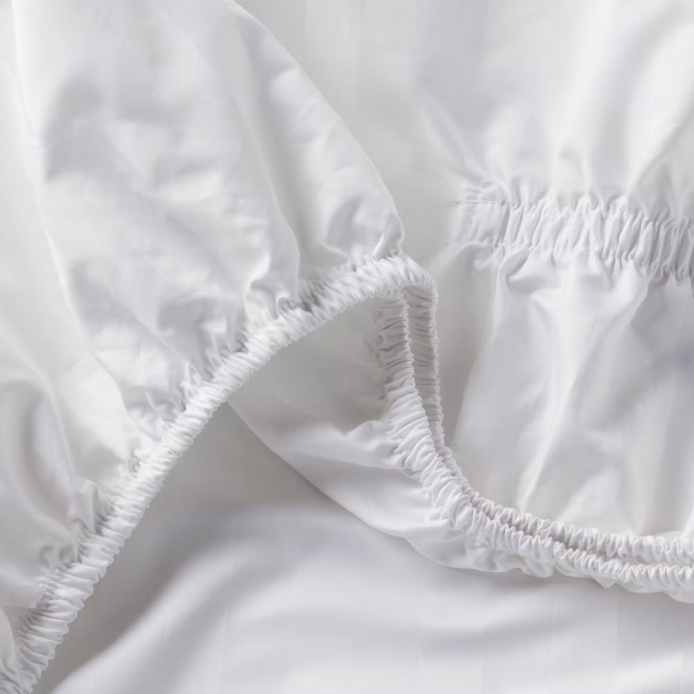 Queen 800 Thread Count Hotel Collection Sheet Set Damask White Hem - gallery