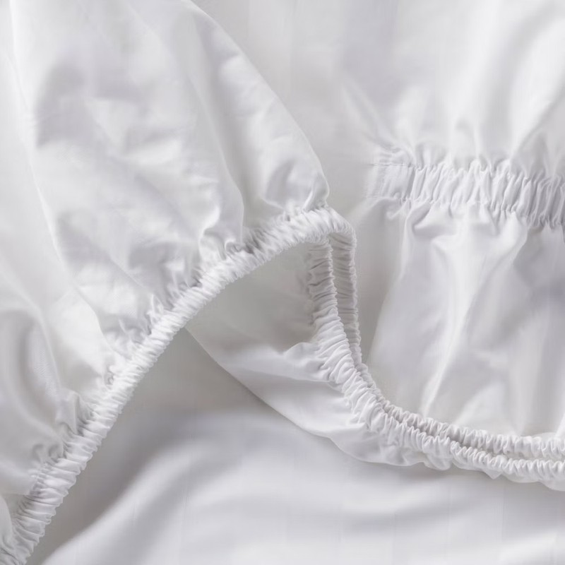 Queen 800 Thread Count Hotel Collection Sheet Set Damask White Hem - gallery