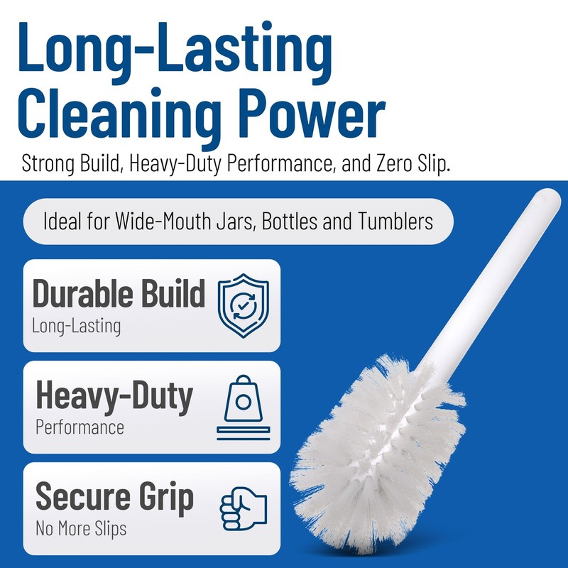 Dish Brush Plastic Lightweight Break Resistant 11 Inches White 367600TC02 gallery