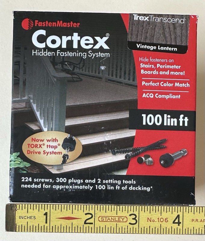 FastenMaster Cortex Hidden Fastening System: 224 screws, bits, plugs, Dark Gray gallery