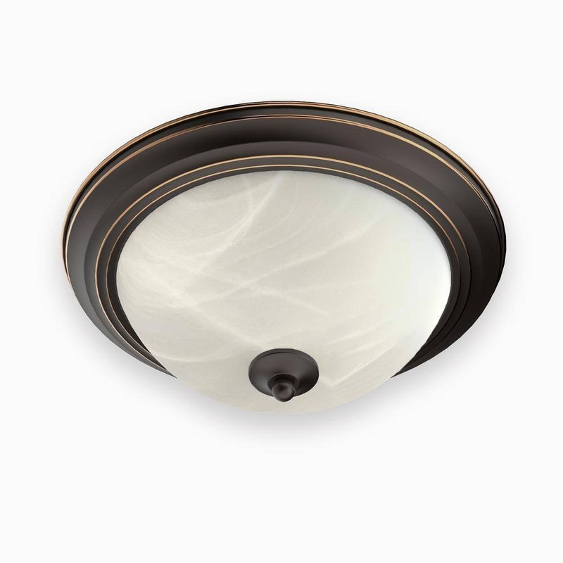 DYMOND 13 in. LED Ceiling Light Flush Mount Fixture Bronze w/ 3000K gallery