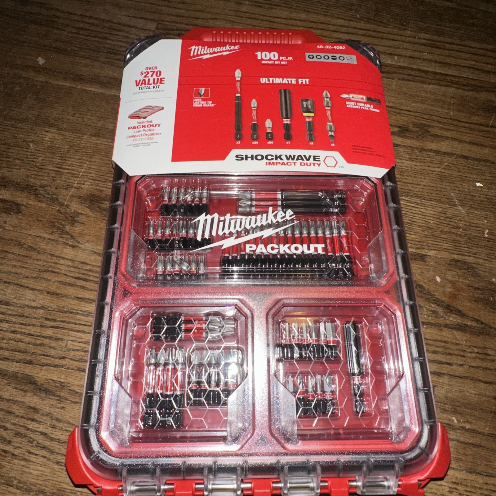 Milwaukee 48-32-4082 100PC Shockwave PACKOUT Kit. Brand New, Sealed! gallery