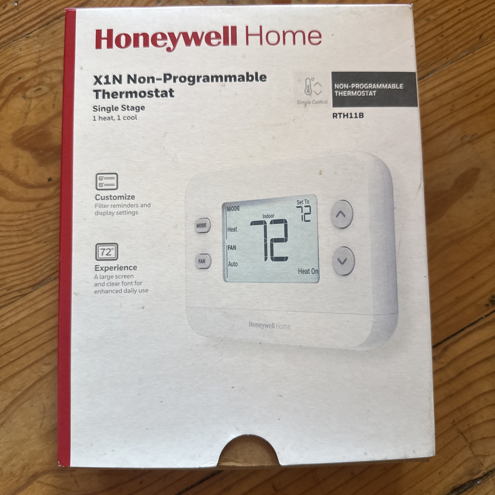 HONEYWELL X1N NON-PROGRAMMABLE THERMOSTAT SINGLE STAGE RTH11B gallery