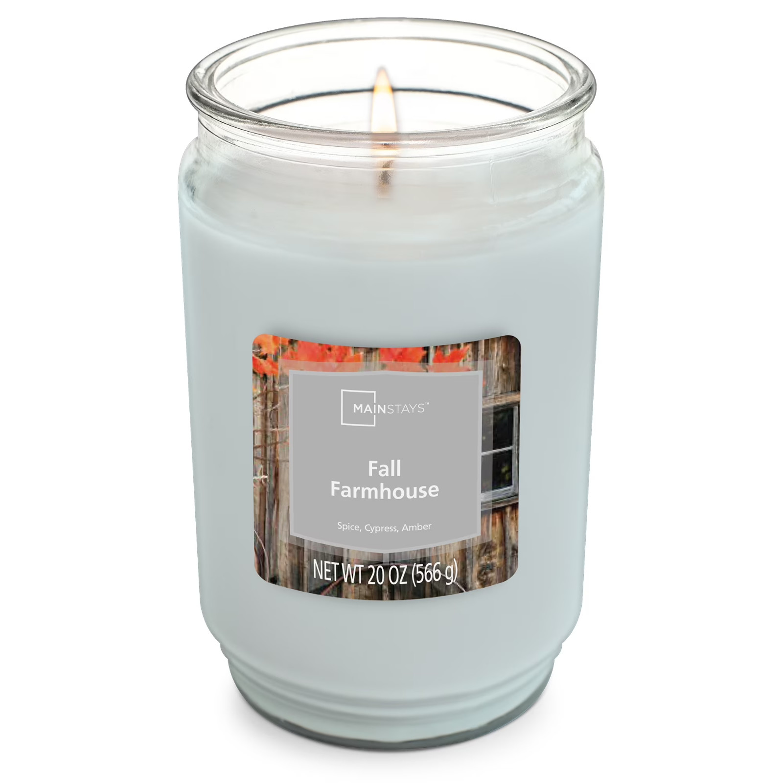 Mainstays Fall Farmhouse scented Single wick candle 20 oz..... gallery