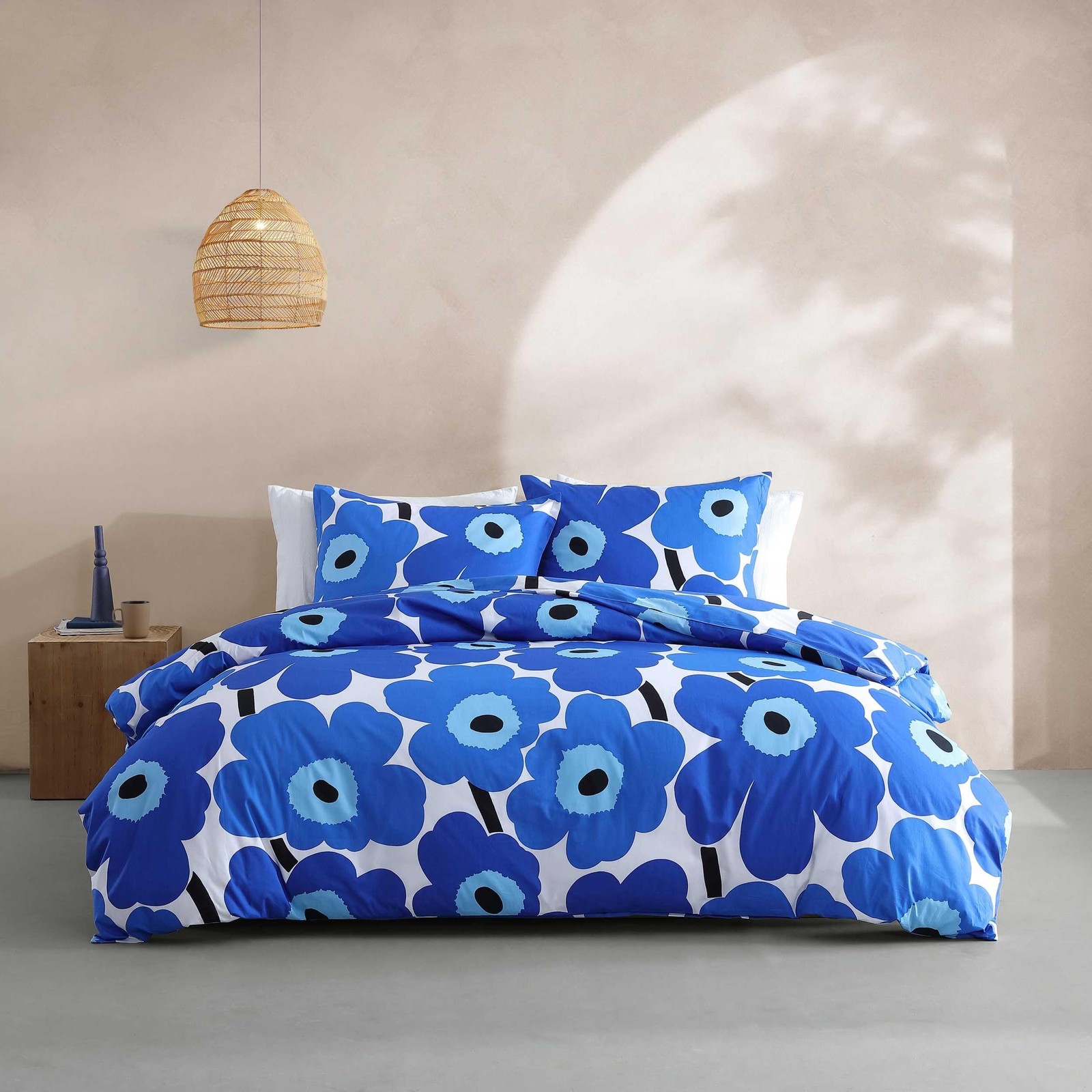 - King Duvet Cover Set, Cotton Percale Reversible Bedding with Matching Shams... gallery