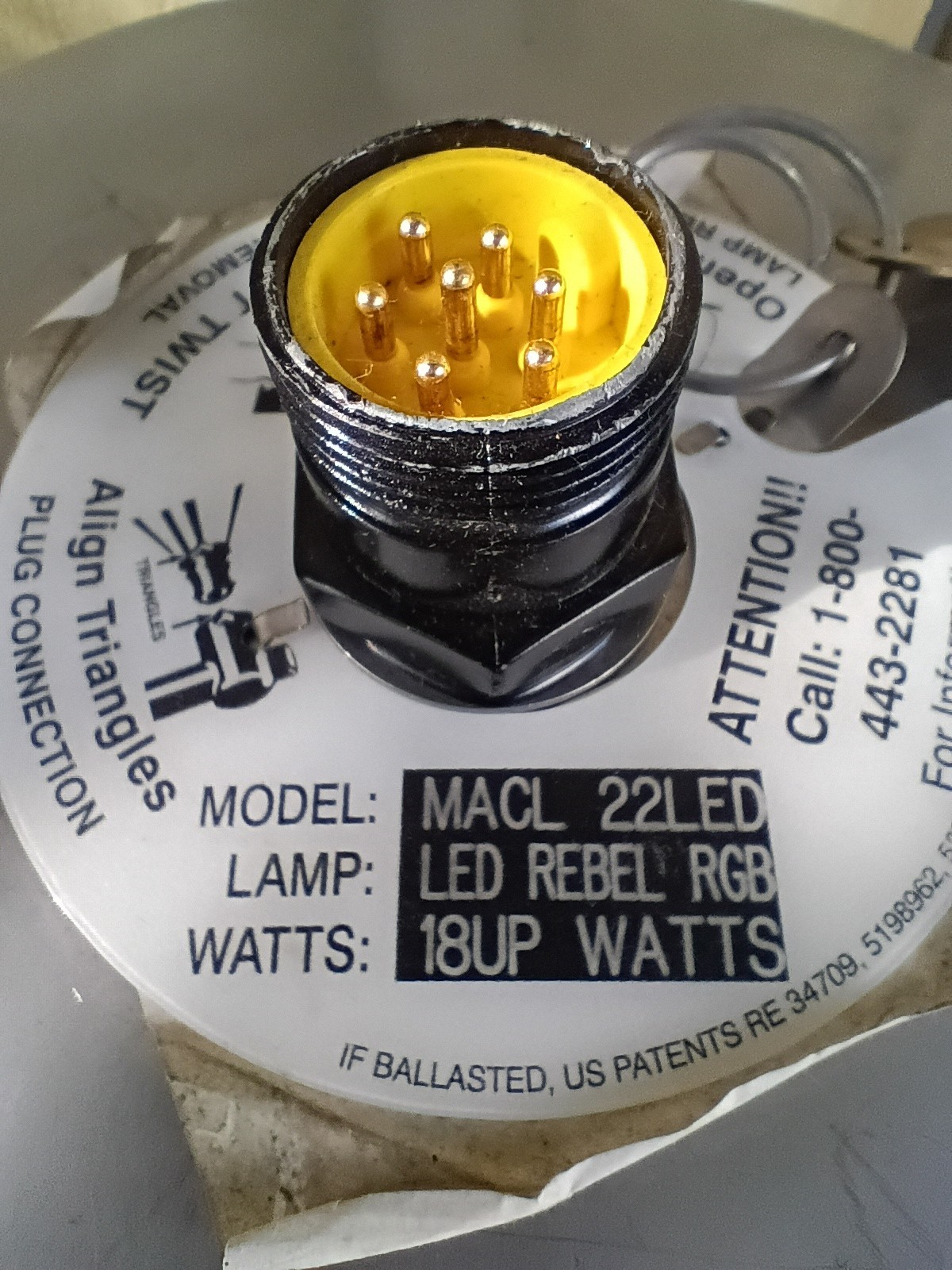 Hydrel MACL 22LED Rebel RGB 18UP Watts LED OPTICS Outdoors In-ground Lamp gallery