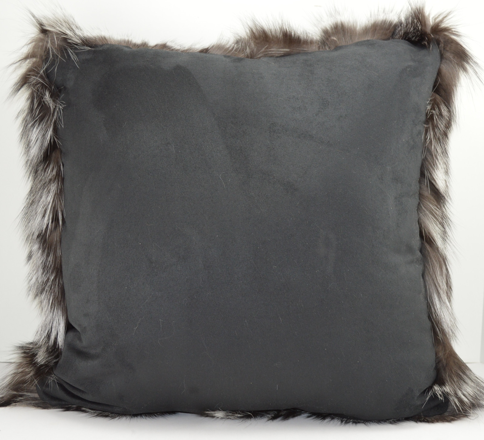 Silver Fox Fur pillow Real Genuine Authentic gallery