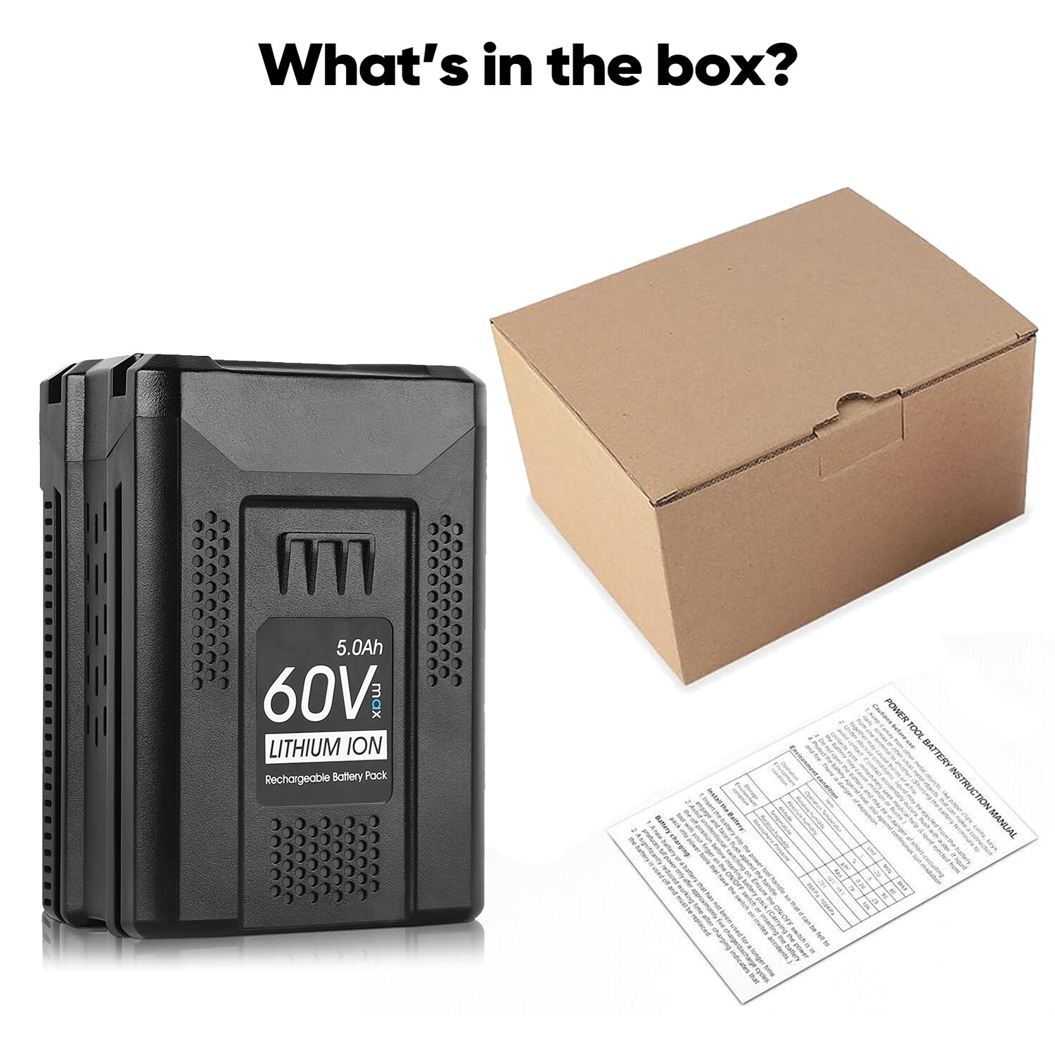 5.0Ah Lithium-ion Battery For GreenWorks Pro 60 Volt Max LB60A00 LB60A03 LB60A01 gallery