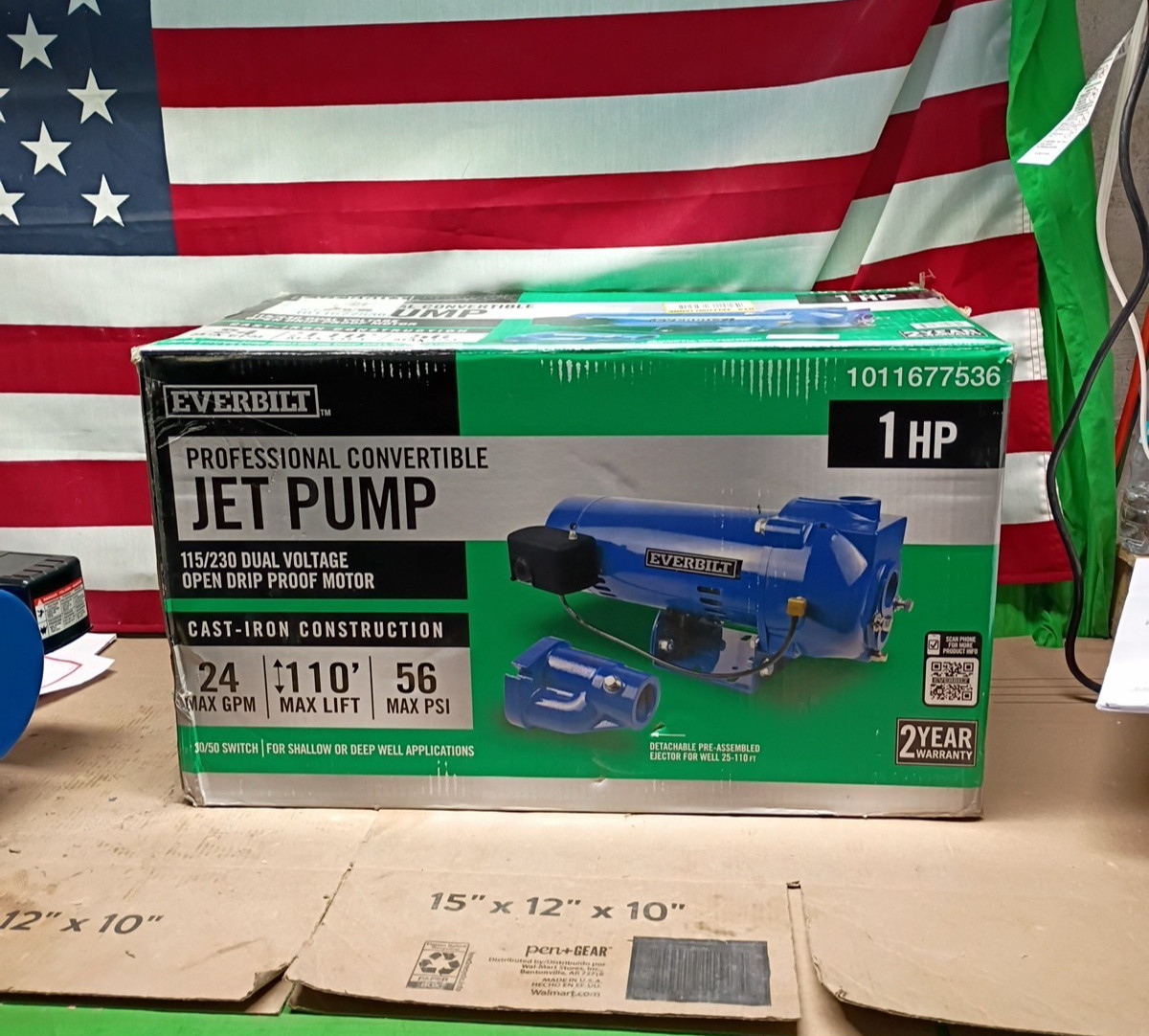 Everbilt 1 HP Professional Convertible Jet Pump NEW OPEN BOX gallery