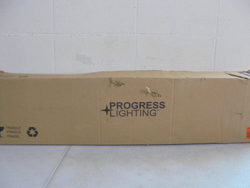 Progress Light Laird Collection 41-5/8 in. 5-Light Brushed Nickel Etched Glass gallery
