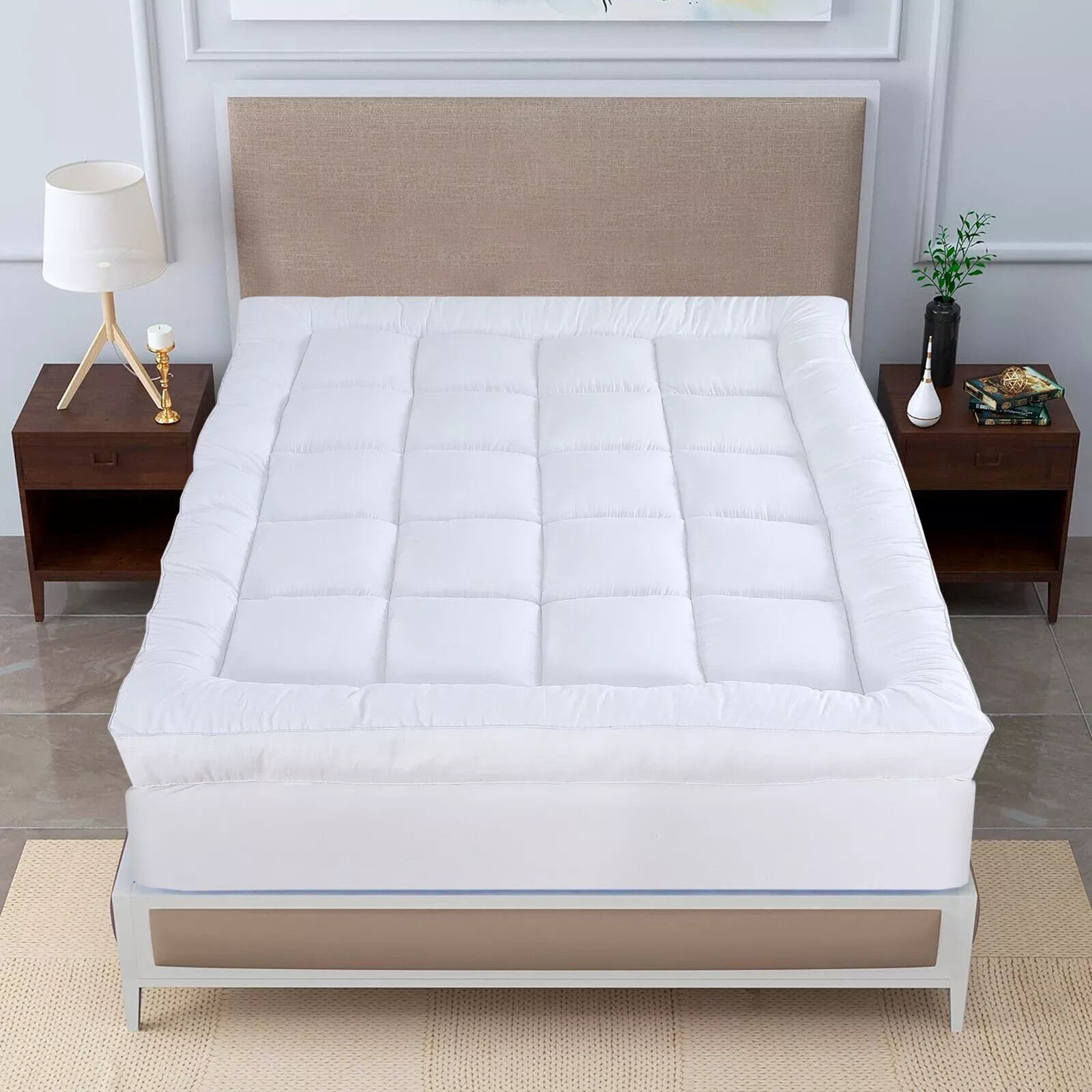 10CM Thick Mattress Topper Quilted Cooling Mattress Topper Mattres Pad Twin King gallery