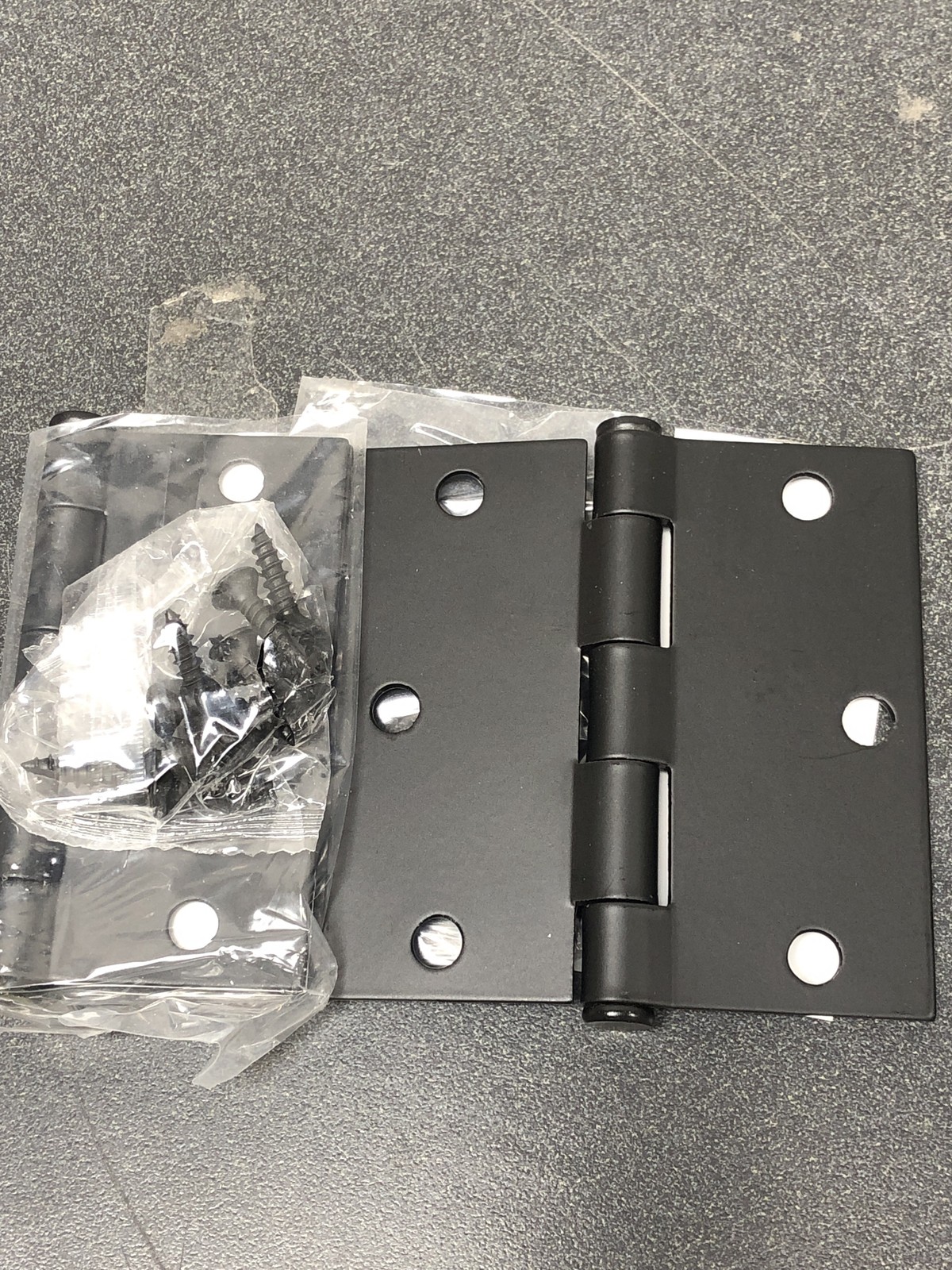 Emtek 91013 Square Corner Mortise Hinge Pair, Flat Black gallery