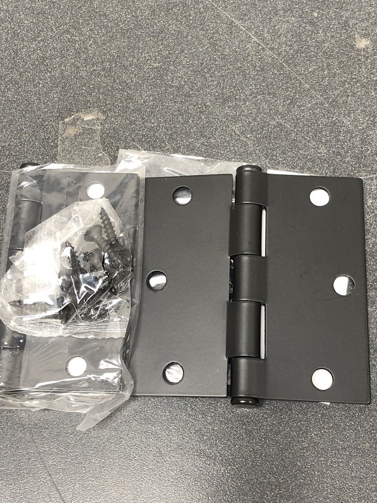Emtek 91013 Square Corner Mortise Hinge Pair, Flat Black