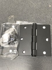 Emtek 91013 Square Corner Mortise Hinge Pair, Flat Black