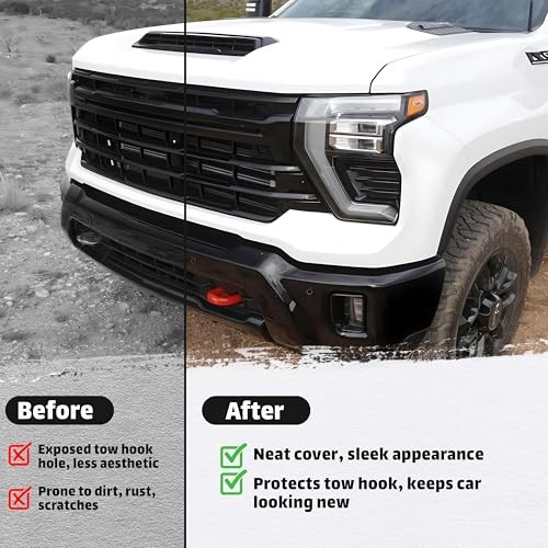 Tow Hook Covers Compatible with 2020 2021 2022 2023 2024 2025 2026 Chevy Red gallery