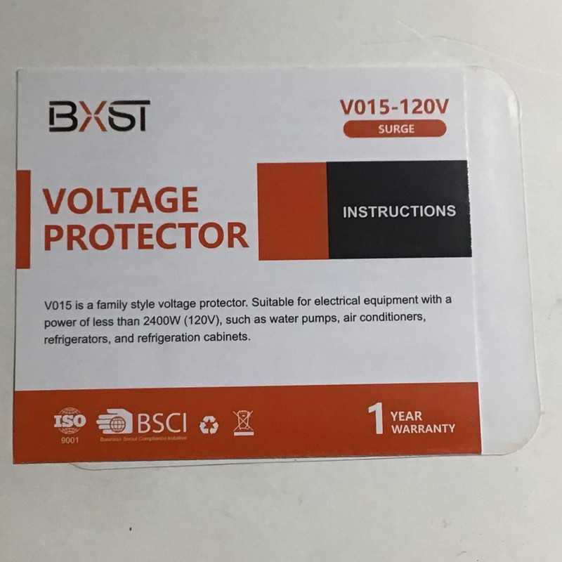 BXST 120V Voltage Protector 20A 2400W For Refrigerator/AC/Washer/Heater With Del gallery