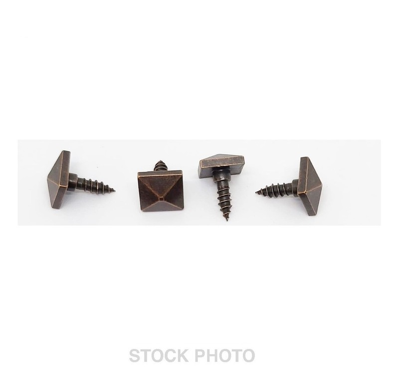 Stickley Style Arts/Crafts Vertical Pull, "V" Shape Ring Hammered Antique Copper gallery