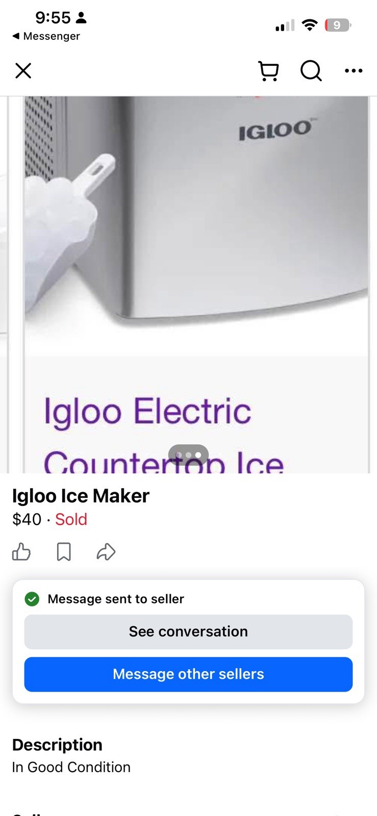 Igloo Bosch HMT72M450 Electric Portable Countertop Ice Maker White Used gallery