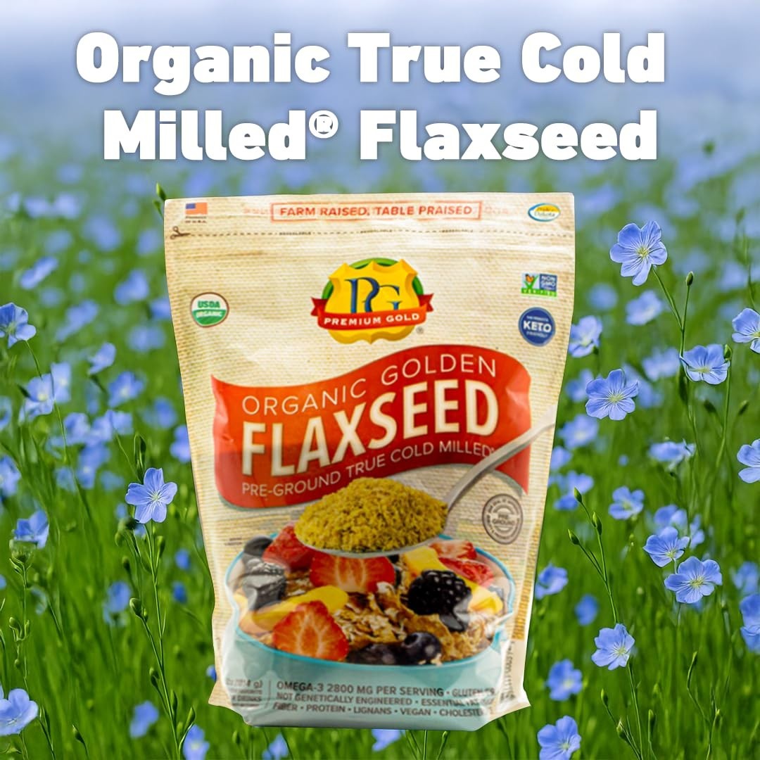 Premium Gold Organic Ground Flax Seed | Omega 3 | 4 pounds gallery