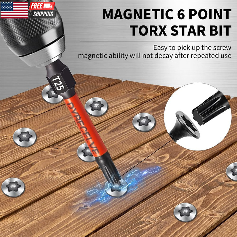 12-Pack Impact Security Torx Bit Set (T5-T40) 3-Inch Long, S2 Steel, Professiona gallery