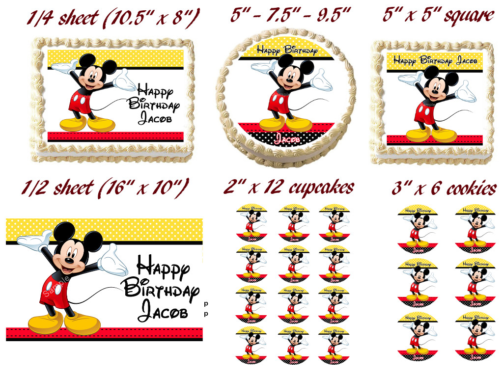 MICKEY MOUSE Edible Cake topper Party image gallery