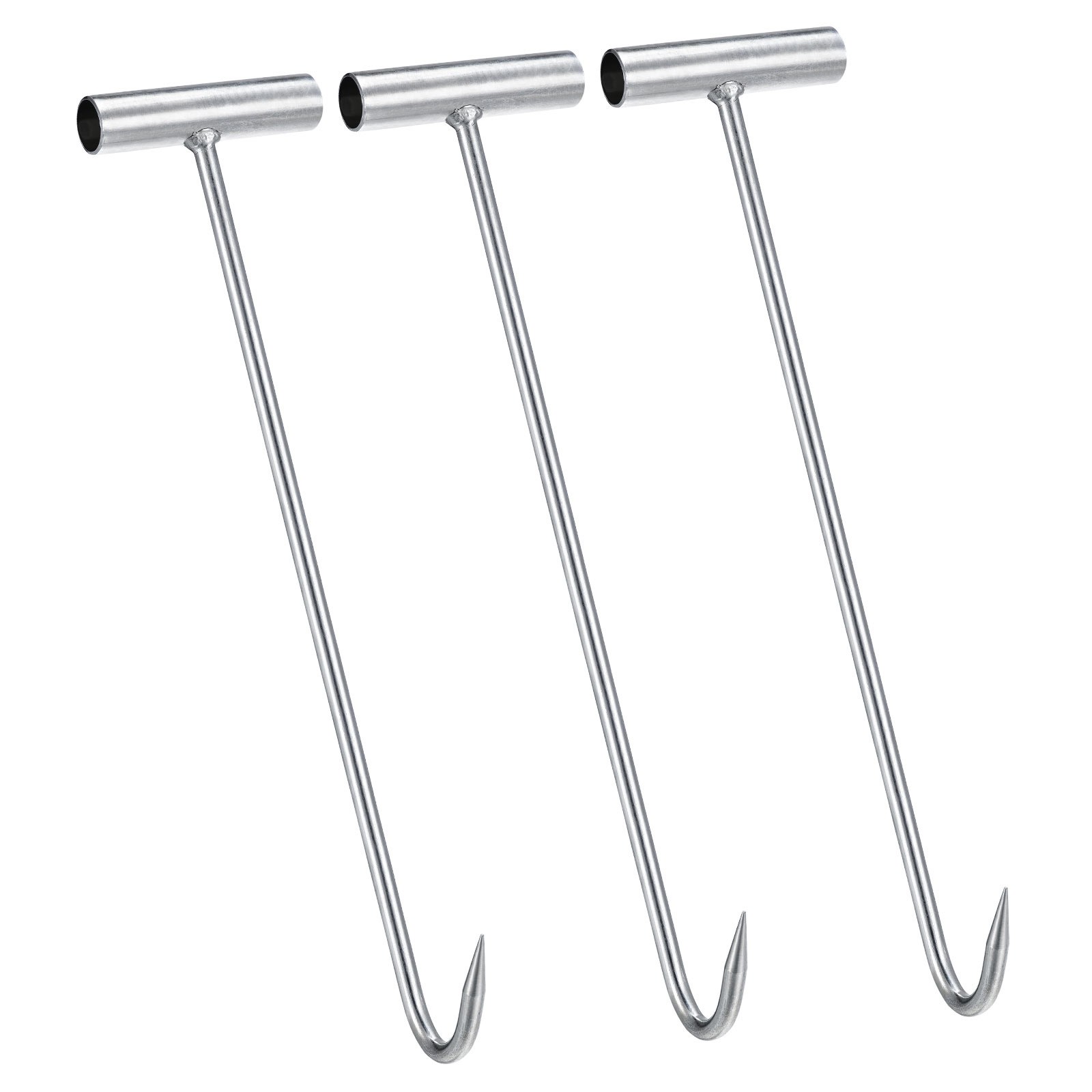 3pcs 16" 400mm T-Handle Meat Boning Hook, Galvanized T Hooks for Restaurant gallery