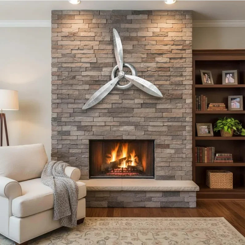 Hand-Riveted Aluminum Airplane Propeller Aviator Propeller Wall Art Steampunk gallery