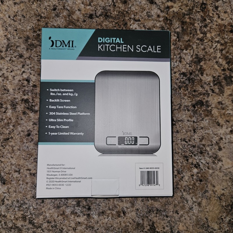 New DMI Digital Kitchen Scale Ultra Slim 11lbs./5kg wt. capacity Healthsmart gallery
