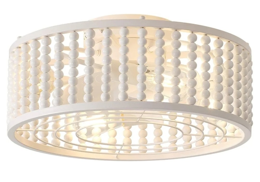 Ceiling Fans with Lights and Remote, Caged Ceiling Fan with Handcrafted... gallery